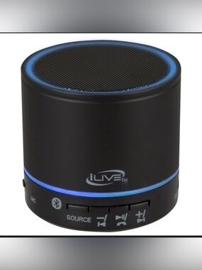 iLive Color Changing Portable Wireless Bluetooth Speaker with FM Scan Radio